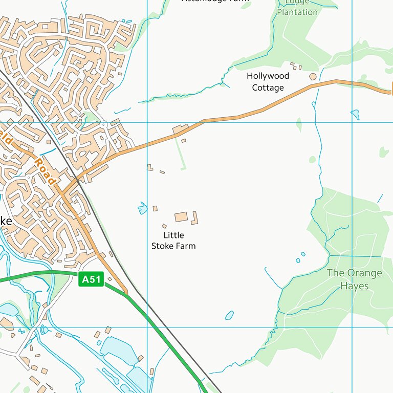 Stafford District (B) (SJ93) Map by UK Topographic Maps | Avenza Maps