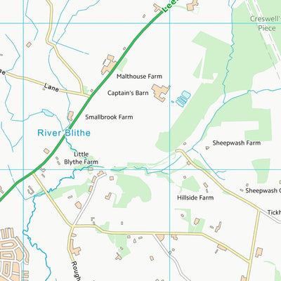 UK Topographic Maps Staffordshire Moorlands District (SJ94) digital map