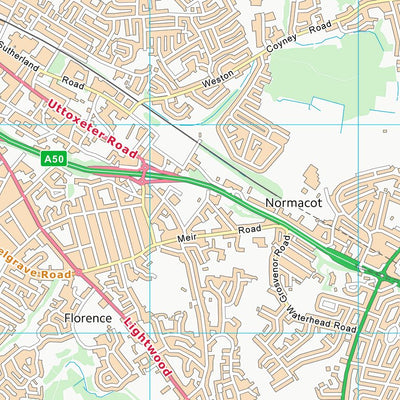 UK Topographic Maps Staffordshire Moorlands District (SJ94) digital map