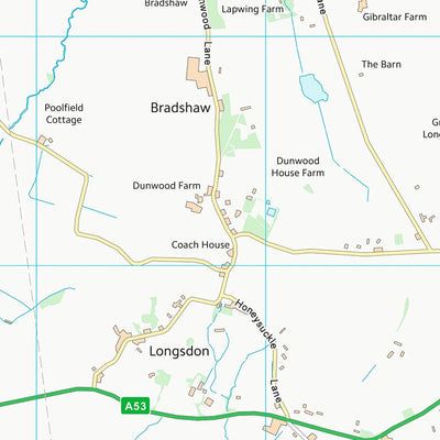 UK Topographic Maps Staffordshire Moorlands District (SJ95) digital map