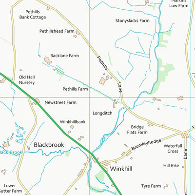 UK Topographic Maps Staffordshire Moorlands District (SK05) digital map