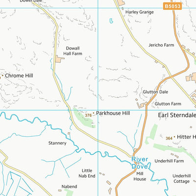 UK Topographic Maps Staffordshire Moorlands District (SK06) digital map