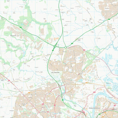 UK Topographic Maps Stockton-on-Tees (B) (NZ42) digital map