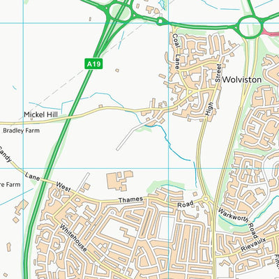 UK Topographic Maps Stockton-on-Tees (B) (NZ42) digital map