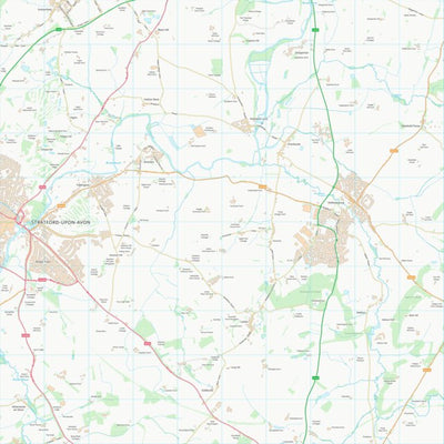 UK Topographic Maps Stratford-on-Avon District (SP25) digital map