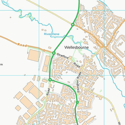 UK Topographic Maps Stratford-on-Avon District (SP25) digital map