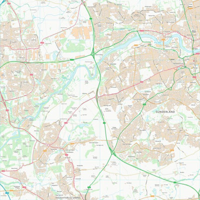 UK Topographic Maps Sunderland District (B) (NZ35) digital map