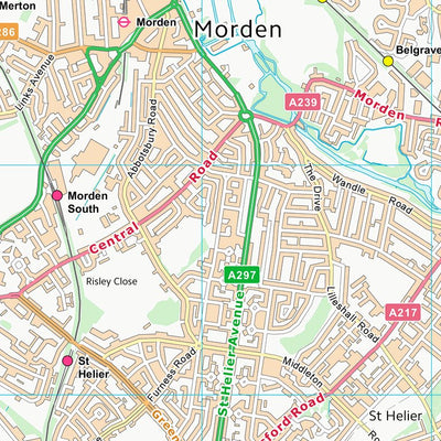 UK Topographic Maps Sutton London Boro (TQ26) digital map