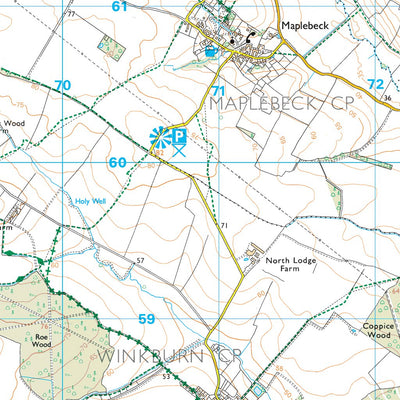 UK Topographic Maps Sutton-on-Trent Ward 1 (1:25,000) digital map