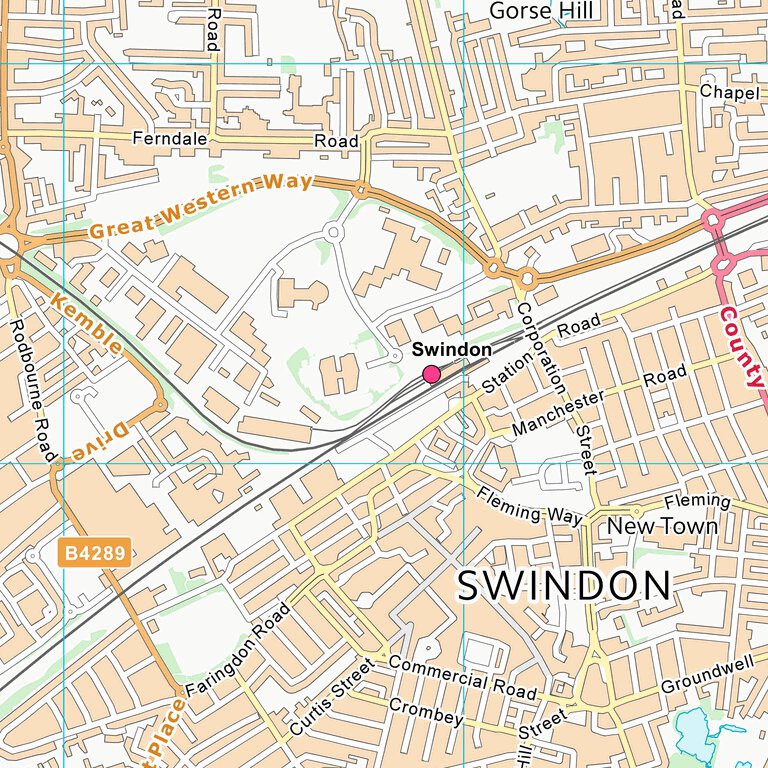 Swindon (B) (SU18) Map by UK Topographic Maps | Avenza Maps
