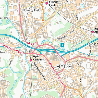 UK Topographic Maps Tameside District (B) (SJ99) digital map