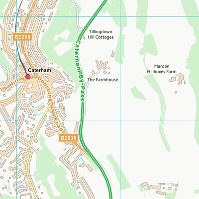 UK Topographic Maps Tandridge District (TQ35) digital map