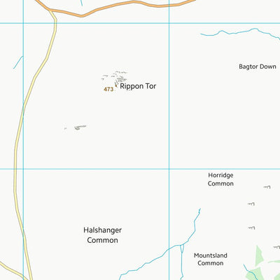 UK Topographic Maps Teignbridge District (SX77) digital map