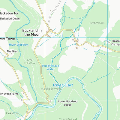 UK Topographic Maps Teignbridge District (SX77) digital map