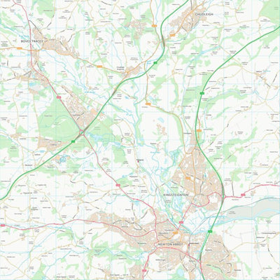 UK Topographic Maps Teignbridge District (SX87) digital map