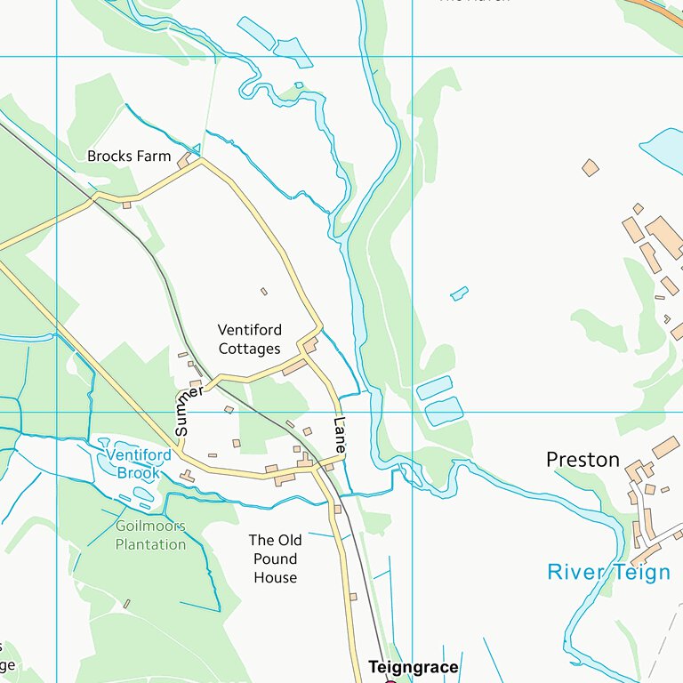 Teignbridge District (SX87) Map by UK Topographic Maps | Avenza Maps