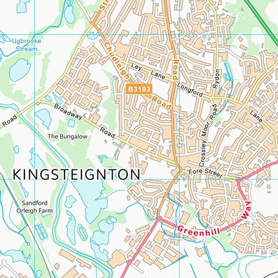 UK Topographic Maps Teignbridge District (SX87) digital map