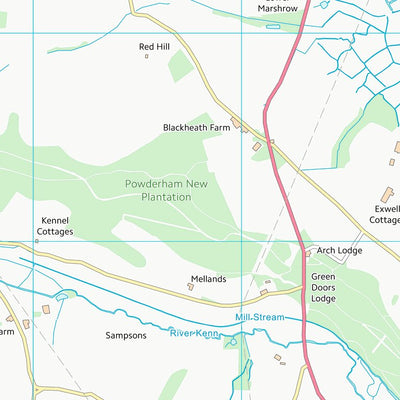UK Topographic Maps Teignbridge District (SX98) digital map