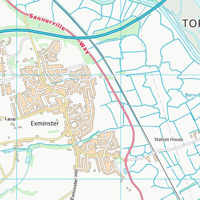 UK Topographic Maps Teignbridge District (SX98) digital map