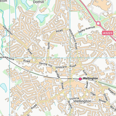 UK Topographic Maps Telford and Wrekin (B) (SJ61) digital map