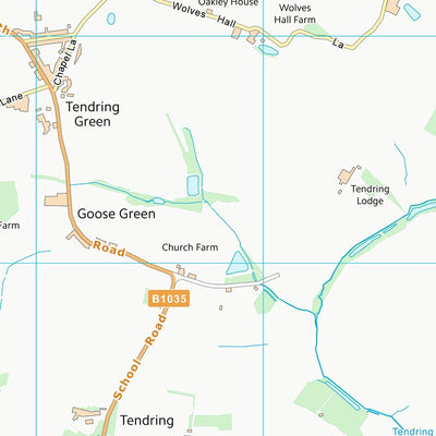 UK Topographic Maps Tendring District (TM12) digital map