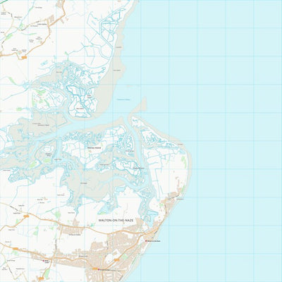 UK Topographic Maps Tendring District (TM22) digital map