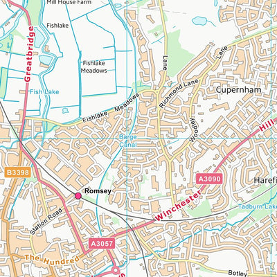 UK Topographic Maps Test Valley District (SU32) digital map