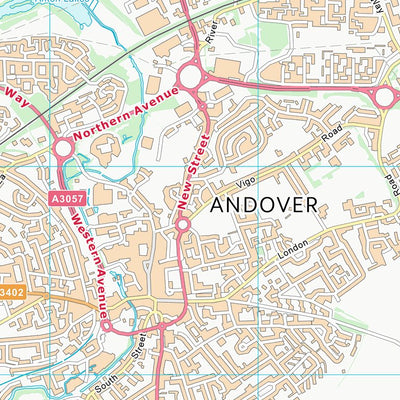 UK Topographic Maps Test Valley District (SU34) digital map