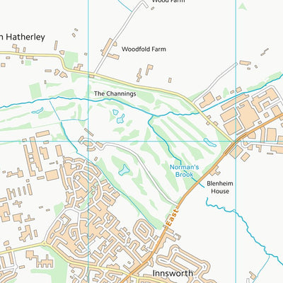 UK Topographic Maps Tewkesbury District (B) (SO82) digital map