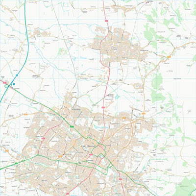 UK Topographic Maps Tewkesbury District (B) (SO92) digital map