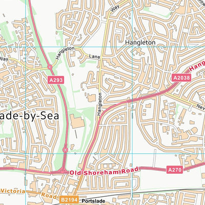 UK Topographic Maps The City of Brighton and Hove (B) (TQ20) digital map