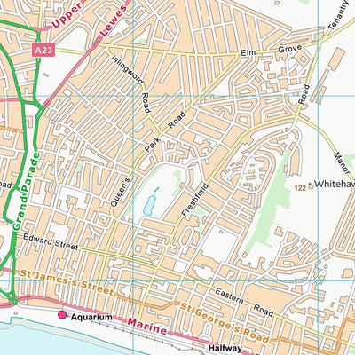 UK Topographic Maps The City of Brighton and Hove (B) (TQ30) digital map