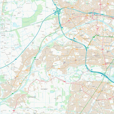 UK Topographic Maps Trafford District (B) (SJ79) digital map