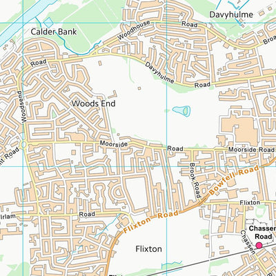 UK Topographic Maps Trafford District (B) (SJ79) digital map