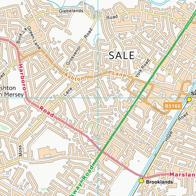 UK Topographic Maps Trafford District (B) (SJ79) digital map