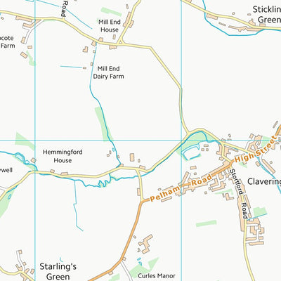 UK Topographic Maps Uttlesford District (TL43) digital map