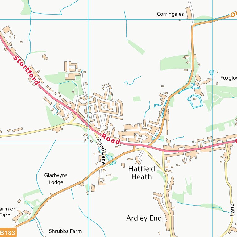 Uttlesford District (TL51) Map by UK Topographic Maps | Avenza Maps