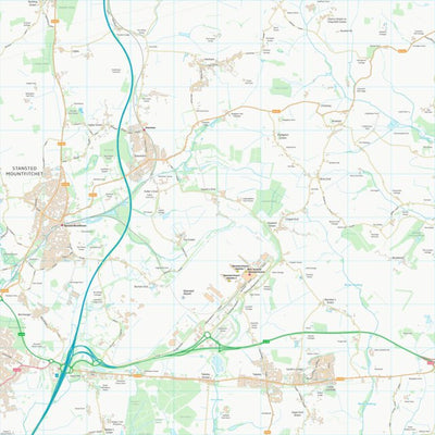 UK Topographic Maps Uttlesford District (TL52) digital map