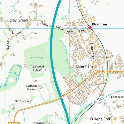 UK Topographic Maps Uttlesford District (TL52) digital map