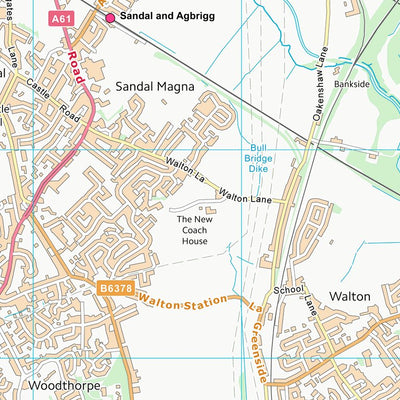 UK Topographic Maps Wakefield District (B) (SE31) digital map