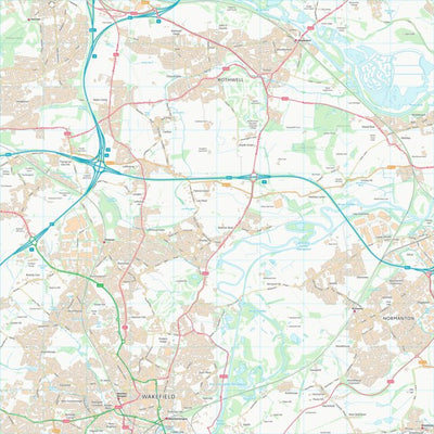 UK Topographic Maps Wakefield District (B) (SE32) digital map