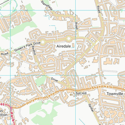 UK Topographic Maps Wakefield District (B) (SE42) digital map