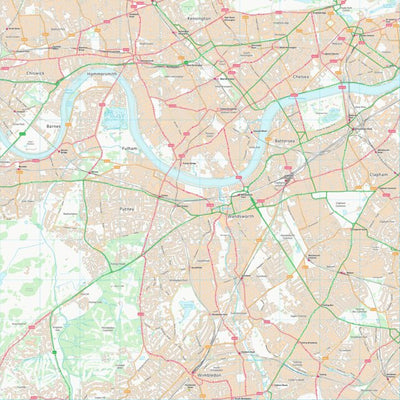 UK Topographic Maps Wandsworth London Boro (TQ27) digital map