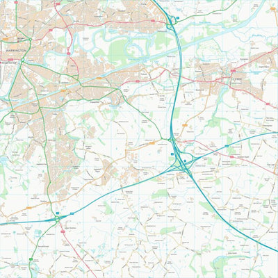 UK Topographic Maps Warrington (B) (SJ68) digital map