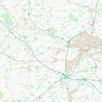 UK Topographic Maps Warwick District (SP26) digital map