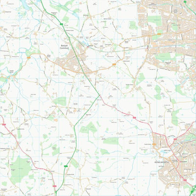 UK Topographic Maps Warwick District (SP27) digital map