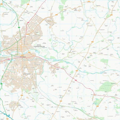 UK Topographic Maps Warwick District (SP36) digital map