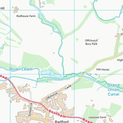 UK Topographic Maps Warwick District (SP36) digital map