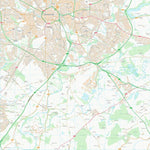 UK Topographic Maps Warwick District (SP37) digital map