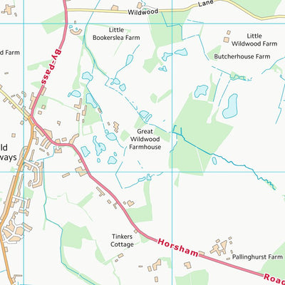 UK Topographic Maps Waverley District (B) (TQ03) digital map